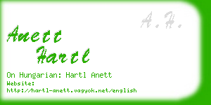 anett hartl business card